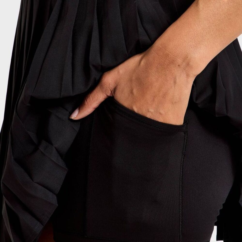 Women's Pleated Active Dress - All In Motion Black XXL - Picture 4 of 4